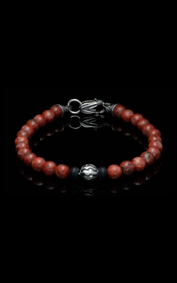 William Henry Brookings Red Jasper 6mm Beaded Mens Bracelet BB48 RSJ