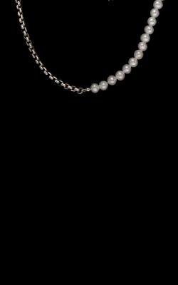 William Henry Sterling Silver & White Pearl 22 Inch Mens Necklace NKP1
