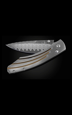 William Henry Limited Edition B12 Golden Arch VG-10 Core Wave Damascus Pocket Knife