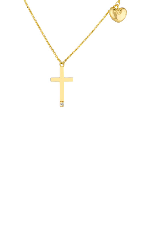 Albert`s 14k Yellow Gold Cross Heart Necklace MF03923014Y