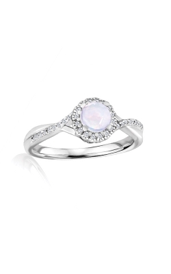 Albert's Sterling Silver Diamond Opal Fashion Ring R6417-OCT-SS