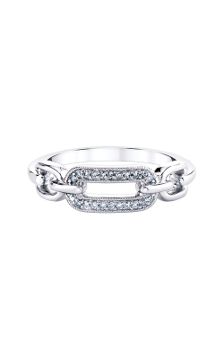 Albert's Sterling Silver .10ctw Diamond Link Ring 88868SSSLRG