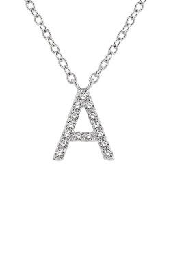 Albert's 10k White Gold A Diamond Intial Necklace LJ212599TSPDWG-A