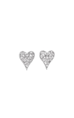 Albert's 10k White Gold .20ctw Diamond Heart Stud Earrings ER10593-1WSC