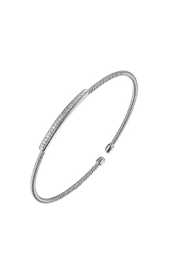 Elle Jewelry Sterling Silver CZ Cuff Bracelet B10078WZ