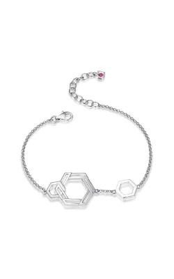 Elle Jewelry Sterling Silver Hexagon Bracelet B10201W