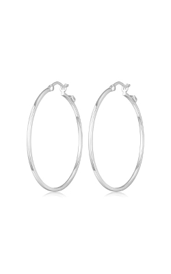 Elle Jewelry Sterling Silver 45mm Hoop Earrings E10183W45