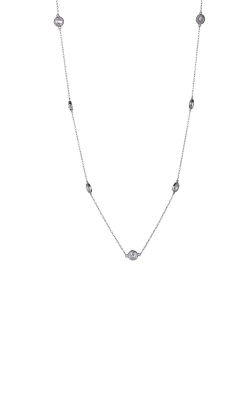Elle Jewelry Sterling Silver CZ Station Necklace N10011WZ24