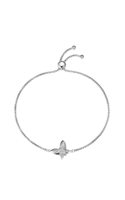 Elle Jewelry Sterling Silver CZ Butterfly Bolo Bracelet B10217WZ