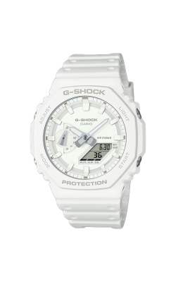 G-Shock Analog-Digital 45mm White Bio-Resin Watch GA2100-7A7