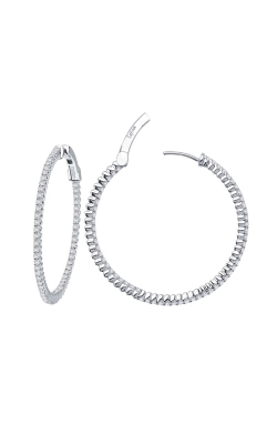 Lafonn Sterling Silver 3.04ctw Simulated Diamond In and Out Hoop Earrings E3010CLP00