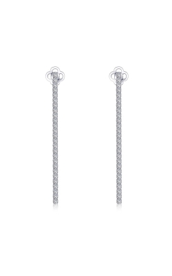 Lafonn Sterling Silver 1.04 ctw CZ Linear Drop Earrings E0450CLP00