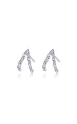 Lafonn Sterling Silver .34 ctw CZ V-shaped Stud Earrings E2018CLP00