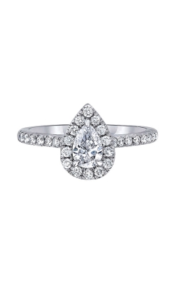 Love Story 14k White Gold 1.25ctw Pear Shaped Diamond Halo Ring AJ-R14791