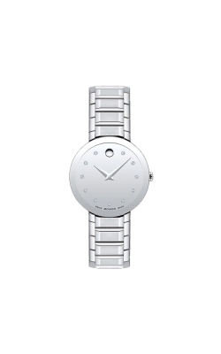 Movado Ladies Sapphire Stainless Steel Watch 0607548