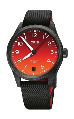 Oris ProPilot 41mm Carbon Coulson Fire Red Limited Edition Watch 01 400 7784 8786-SET