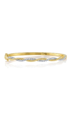 Shy Creation 14k Yellow Gold .53ctw Diamond Bangle Bracelet SC55025550RDZS