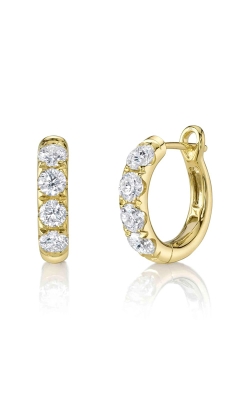 Shy Creation 14k Yellow Gold 1.75ctw Diamond Hoop Earrings SC22006122V3D0.70