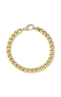 Shy Creation 14k Yellow Gold .25ctw Diamond Link Bracelet SC55022770