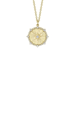 Shy Creation 14k Yellow Gold .30ctw Diamond Star Necklace SC55026451
