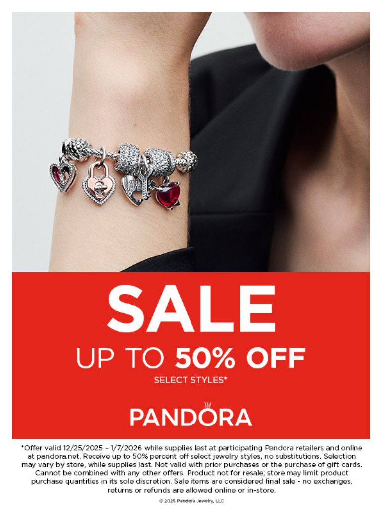 Pandora Up To 50% Off